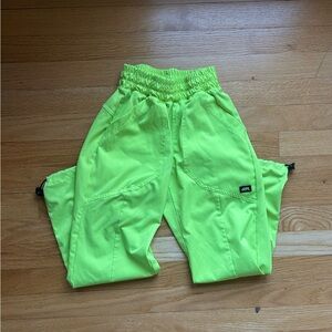 Tiger Friday Neon Green Drawstring Dance Pants